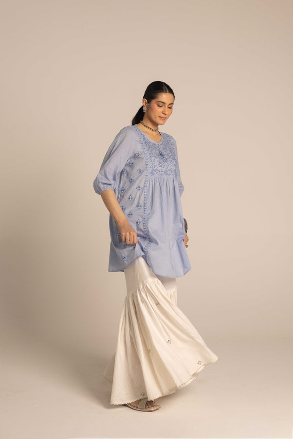 Pure Multani Blue Hues Kurta