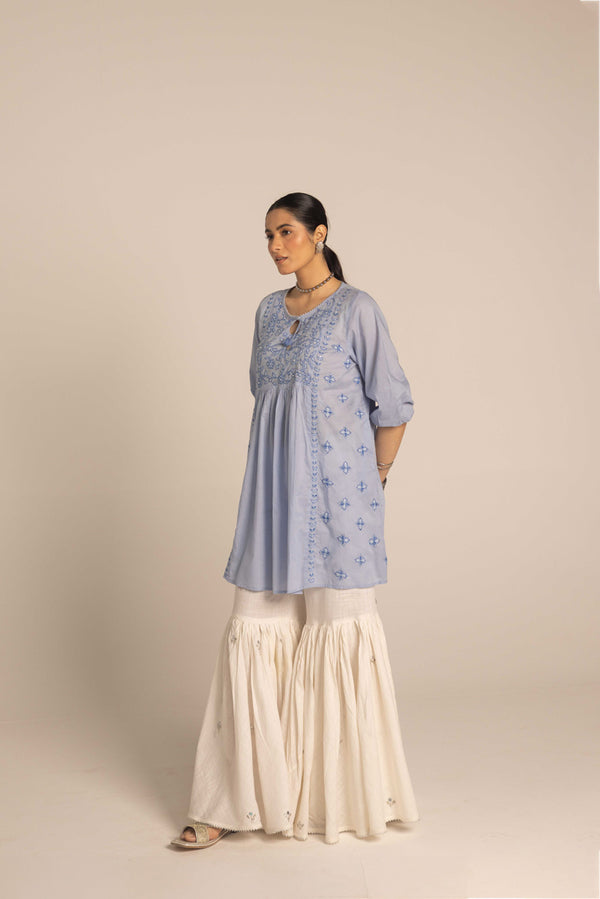 Pure Multani Blue Hues Kurta