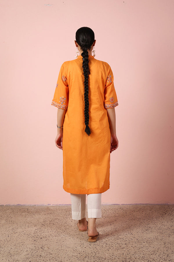 Multani Blue Hues Ember Kurta