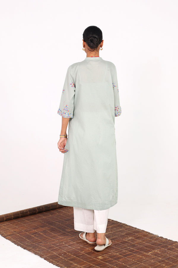 Multani Blue Hues Ember Kurta
