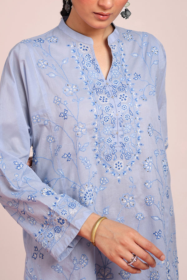 Multani Blue Hues Kashi Kurta