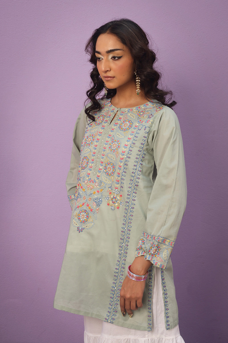 Multani Blue Hues Narm Kurta