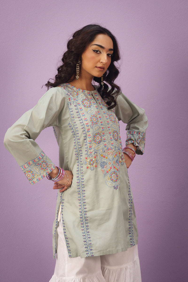 Multani Blue Hues Narm Kurta