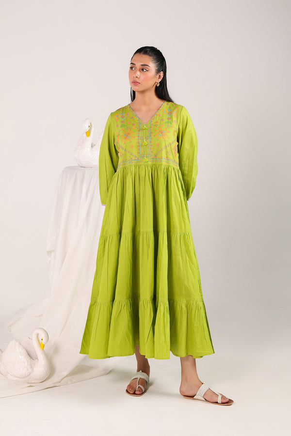 Kasuti Mashup Tiered Frock