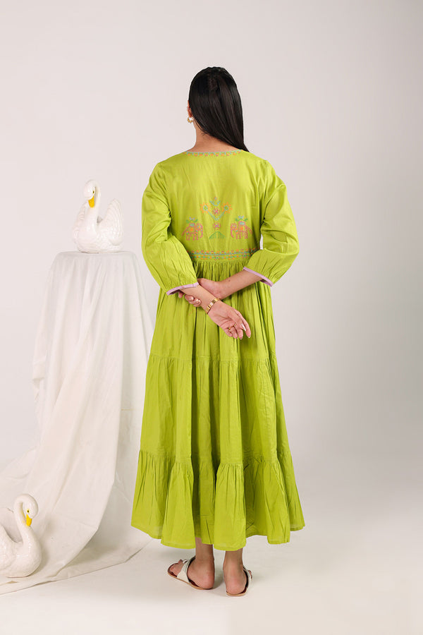 Kasuti Mashup Tiered Frock