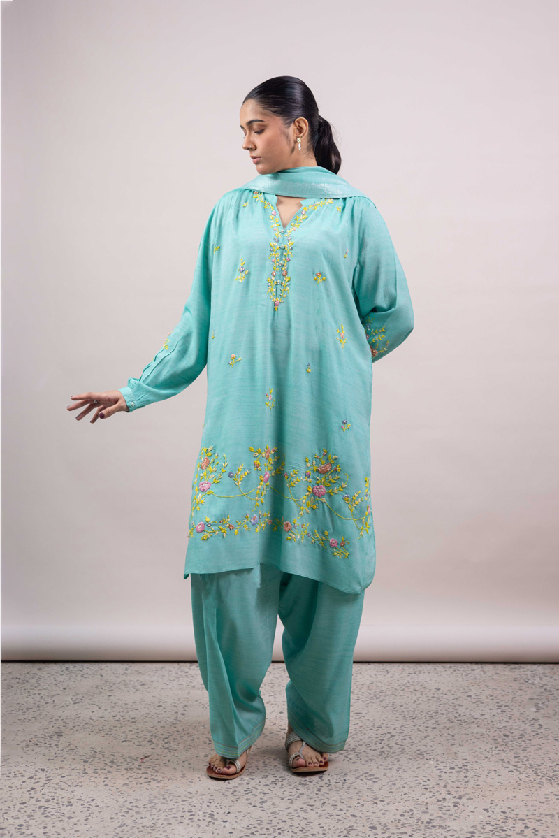 Hand-Embroidered Vintage Flea 3-Piece Set