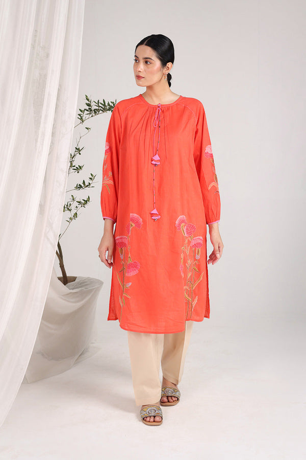 Soft Bloom Zaib Kurta