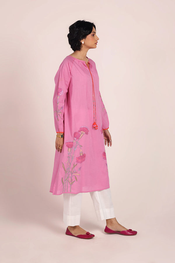 Soft Bloom Zaib Kurta