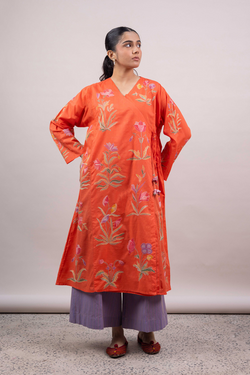 Hand-Embroidered Angrakha Shirt