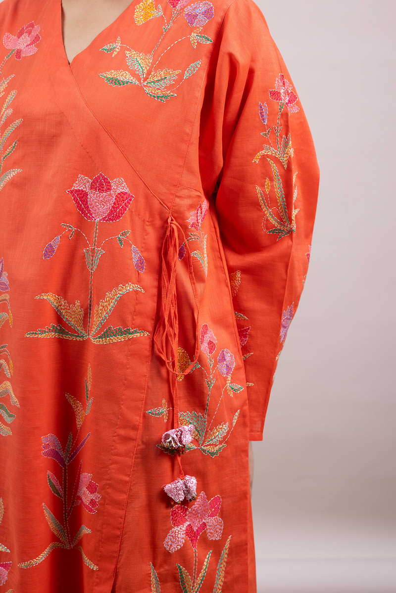 Hand-Embroidered Angrakha Shirt