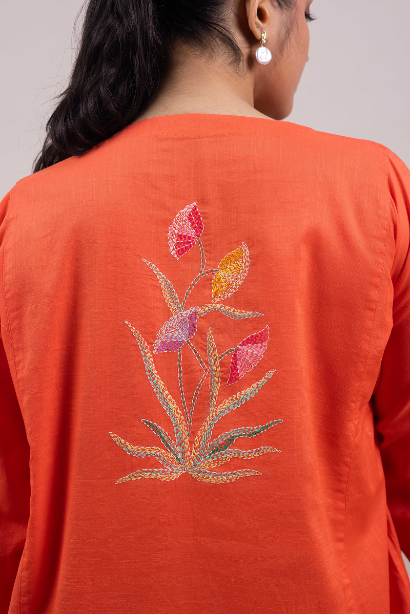 Hand-Embroidered Angrakha Shirt