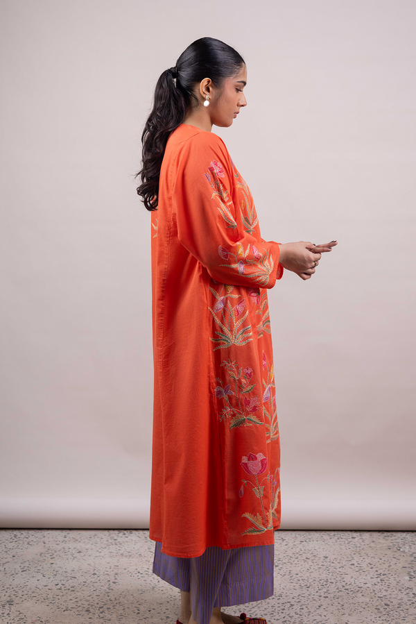 Hand-Embroidered Angrakha Shirt