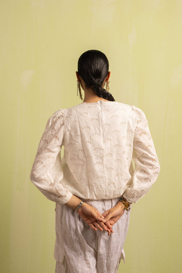 Spring Fling Schiffli Edit Top