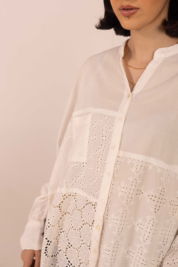 Spring Fling lacy Cutwork Top