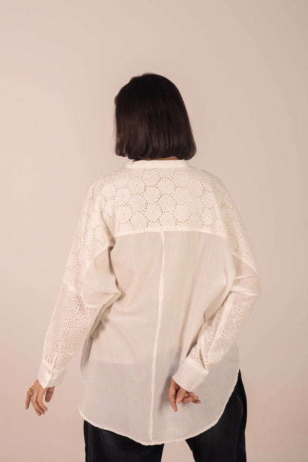 Spring Fling lacy Cutwork Top