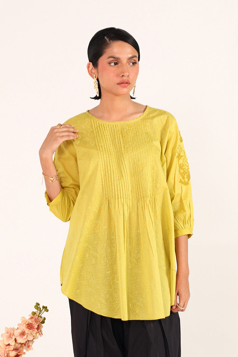 Sea Foam Pleated Bliss Top