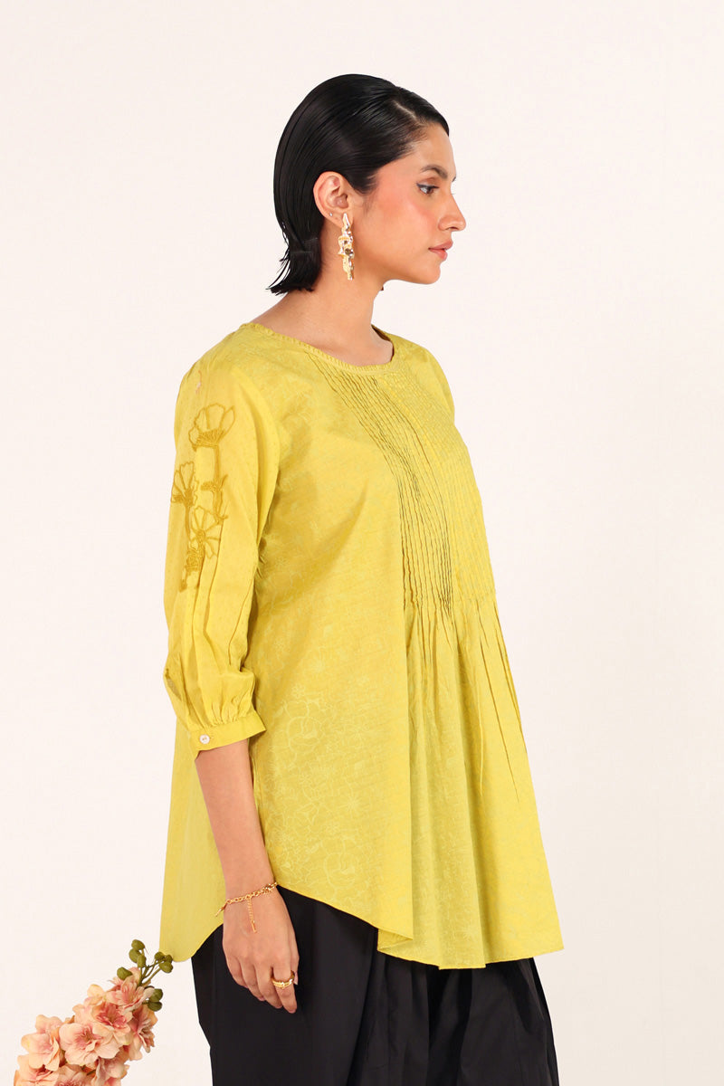 Sea Foam Pleated Bliss Top