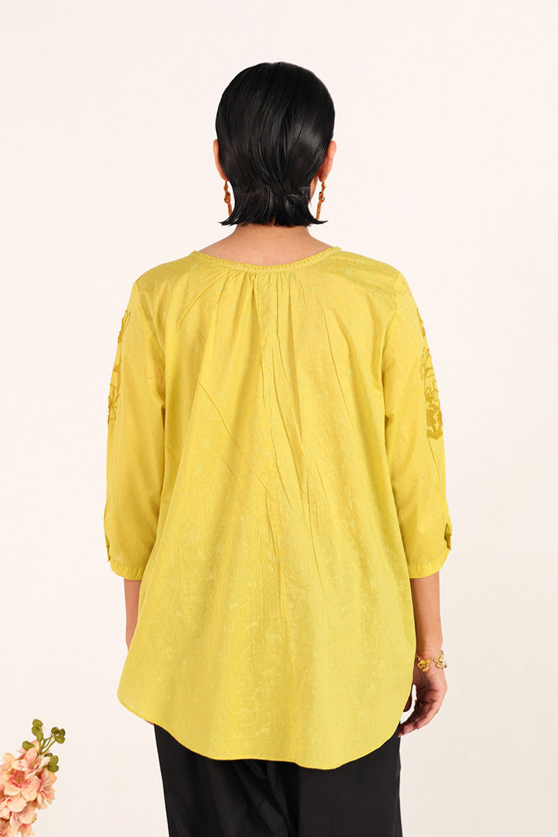 Sea Foam Pleated Bliss Top