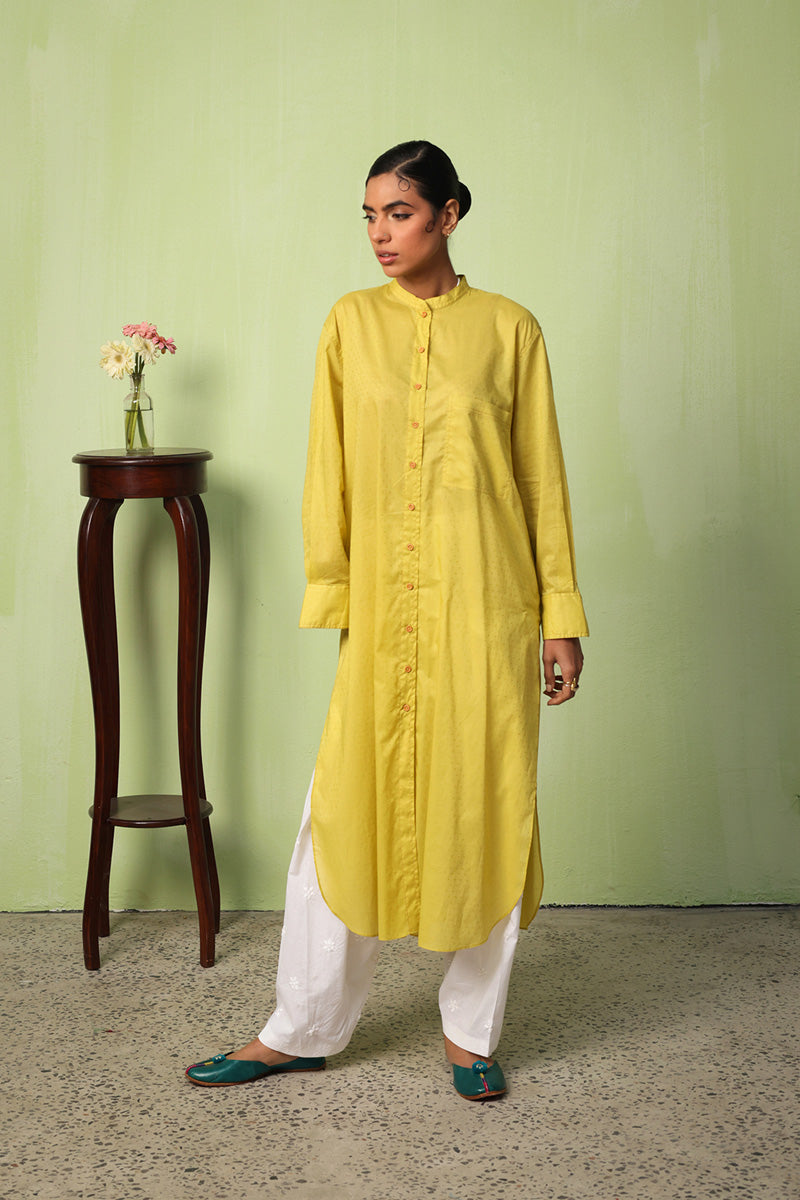 Dotted Sea foam kurta