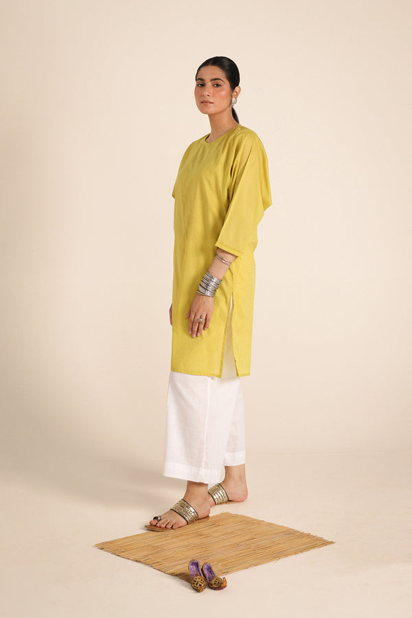 Sea Foam-Solid Kurta