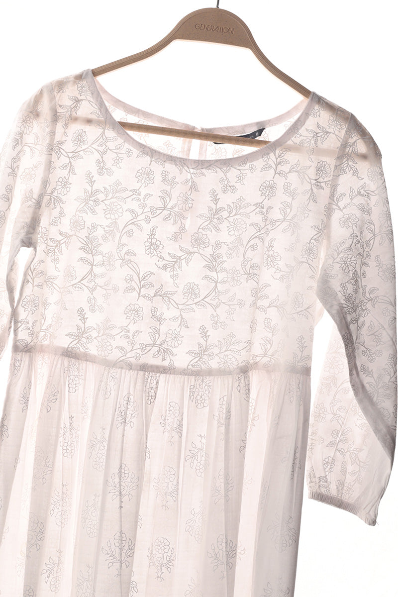 Sea Foam Flared Tiered Frock