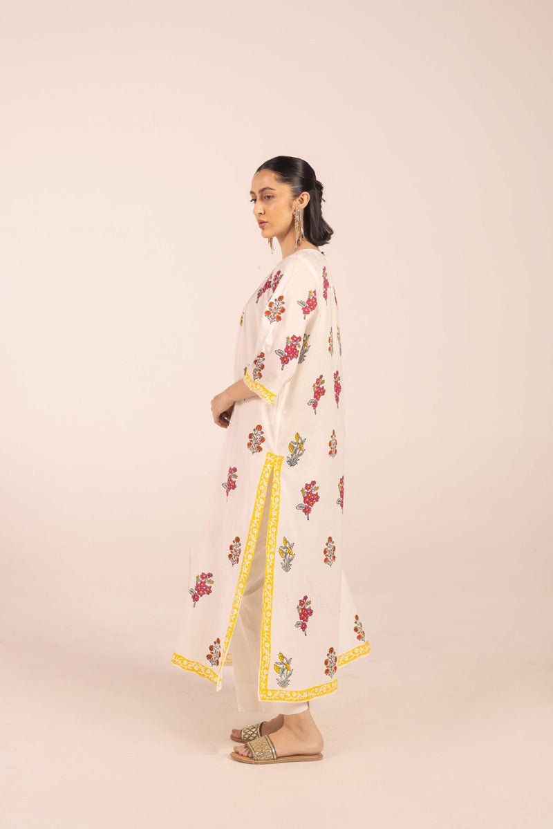 Chintz Whisper Block Poetry Kurta