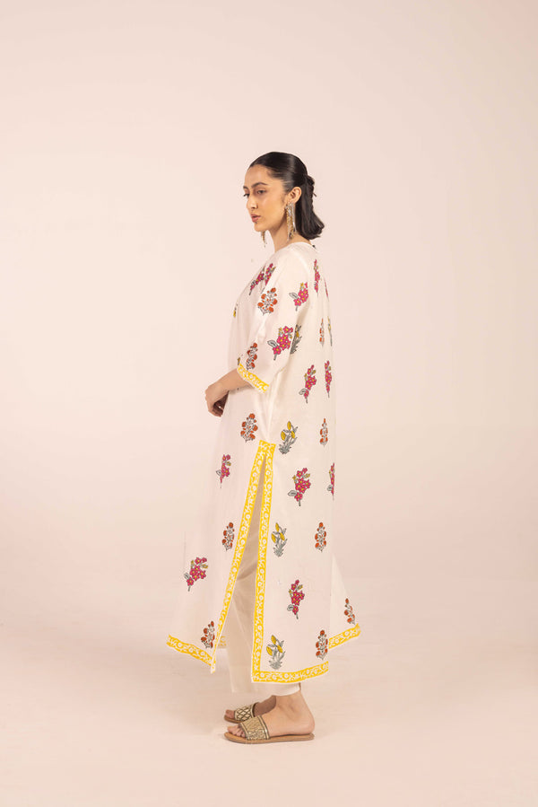 Chintz Whisper Block Poetry Kurta