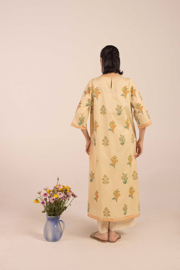 Chintz Whisper Block Poetry Kurta