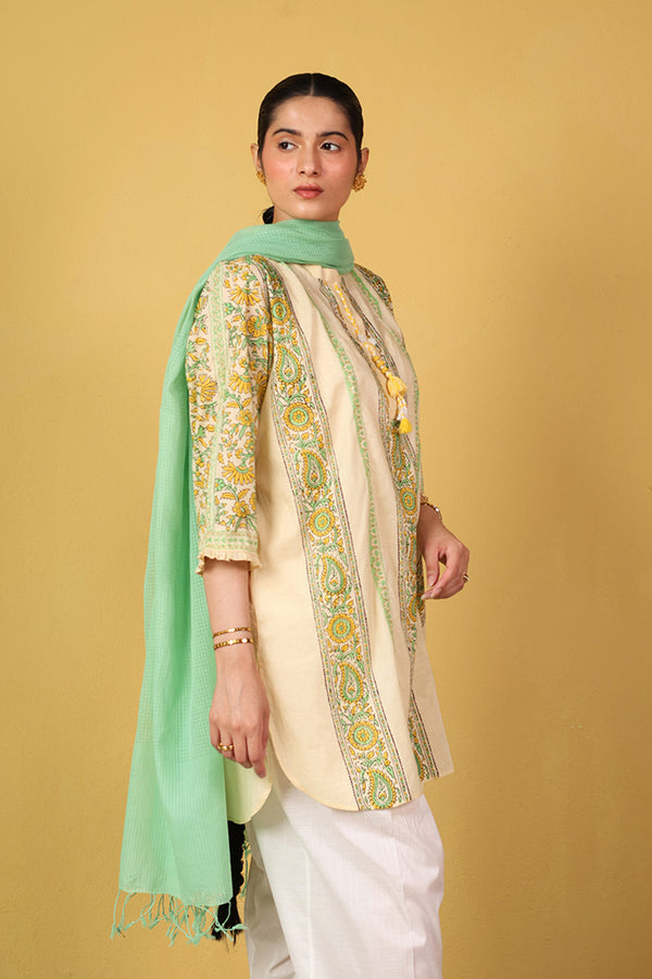 Artisanal Block Chintz Whisper Kurta