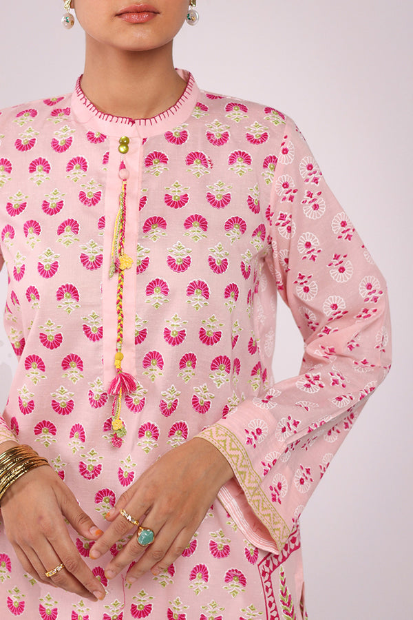 Chintz Whisper Braided Block Kurta