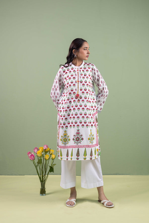 Chintz Whisper Braided Block Kurta