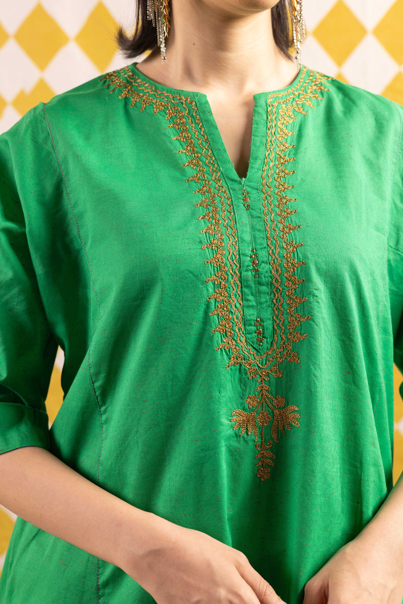 Gilded Glam Zari Zouk Ensemble