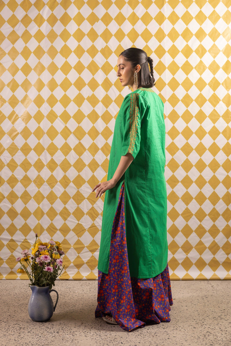 Gilded Glam Zari Zouk Ensemble