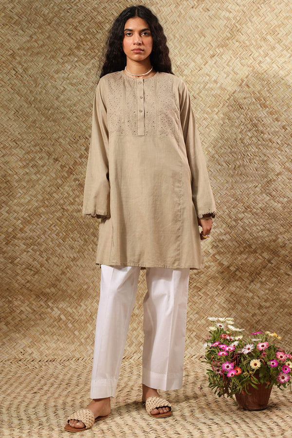 Embroidered Schiffli Shirt