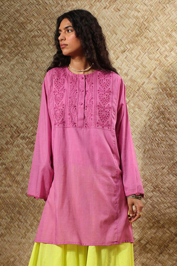 Embroidered Schiffli Shirt