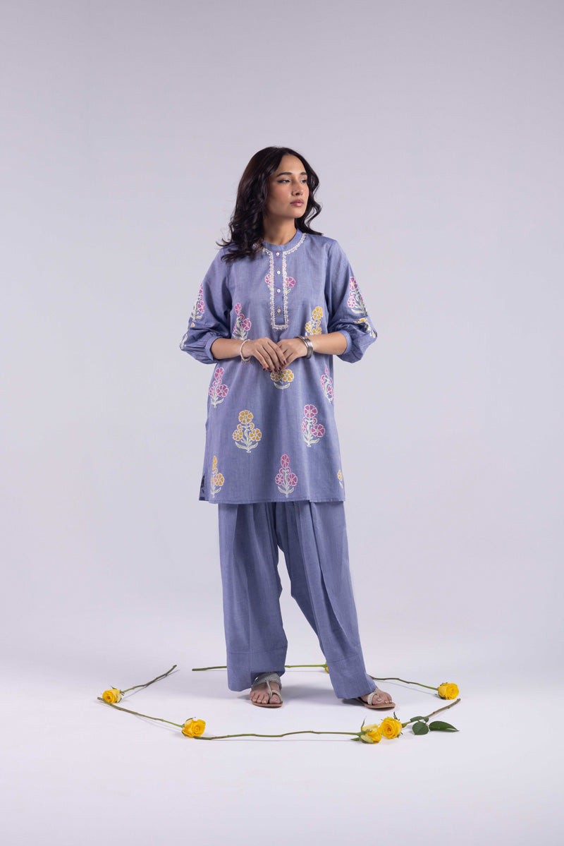 Mehak Blossom Block-Print Set