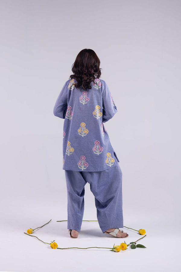 Mehak Blossom Block-Print Set