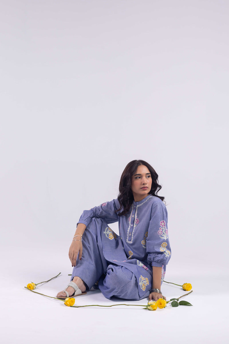 Mehak Blossom Block-Print Set