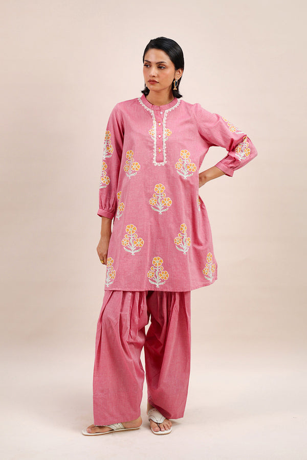 Mehak Blossom Block-Print Set