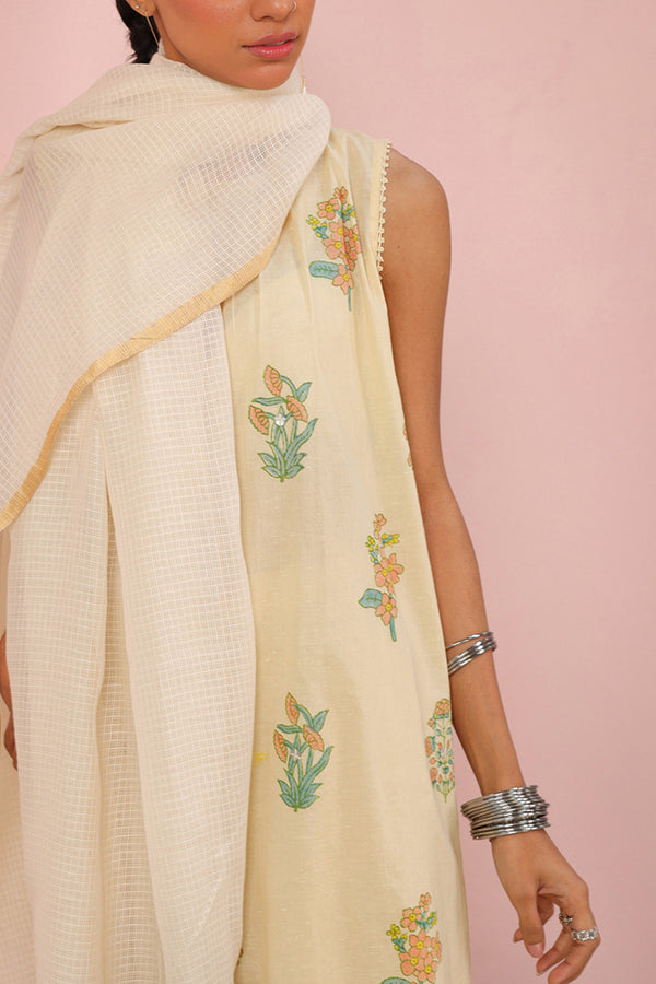 Golden Veil Resham Check Dupatta