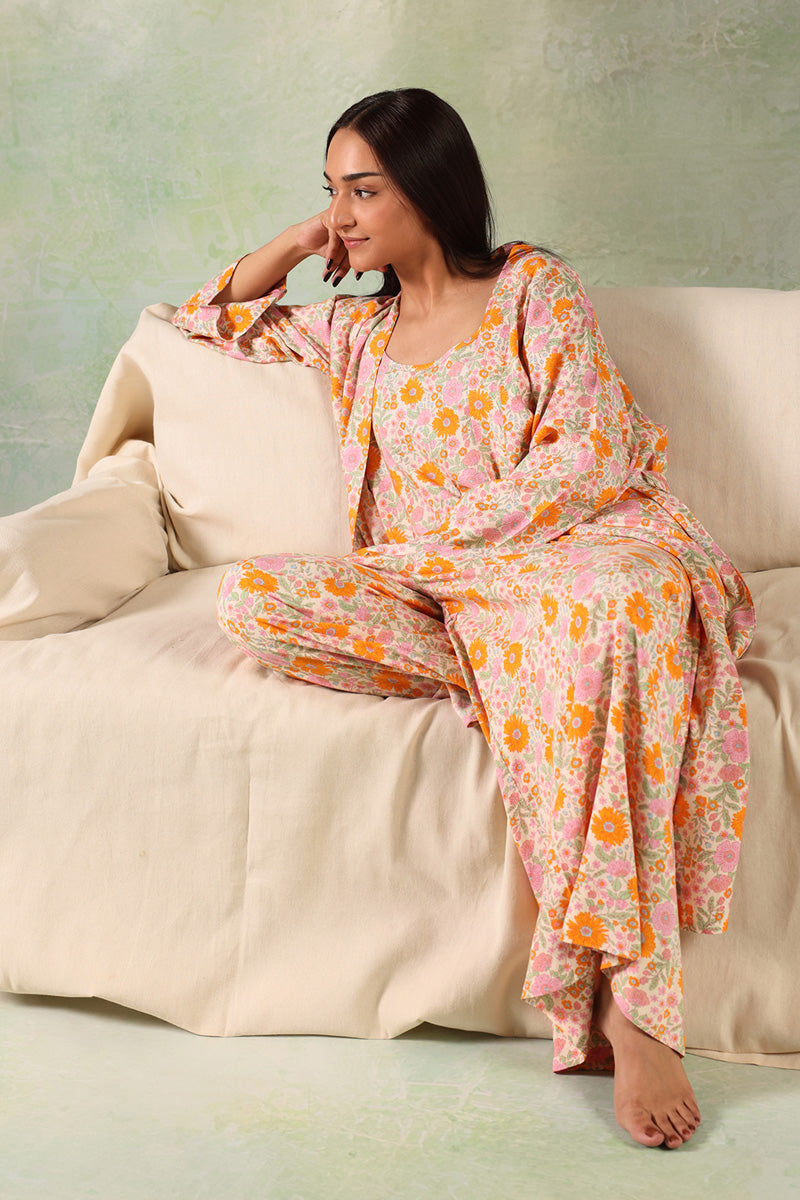 Loungewear 3-Piece Robe Set