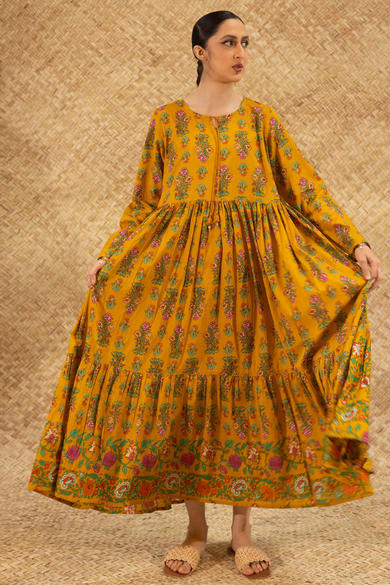 Block Whisper Tiered Dress