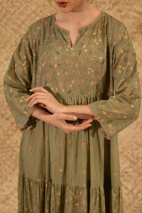 Ditsy Floral Tiered Dress