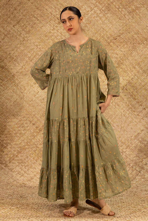 Ditsy Floral Tiered Dress