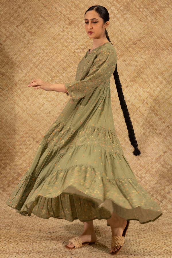 Ditsy Floral Tiered Dress