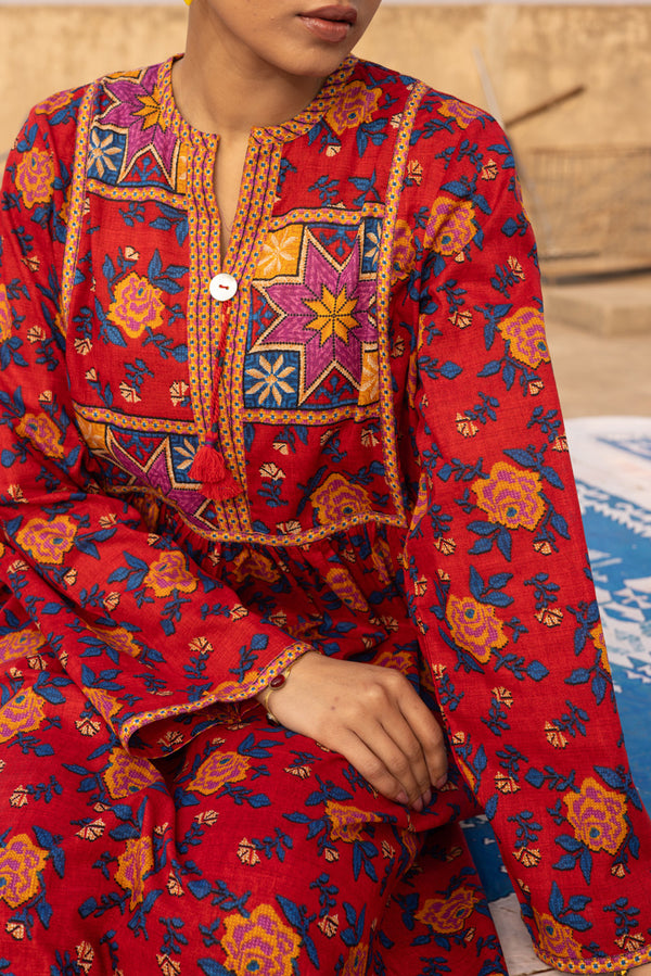 Printed Mosaic Tassel Set