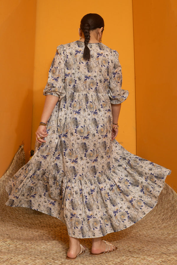 Soft Floralcore Tiered Dress