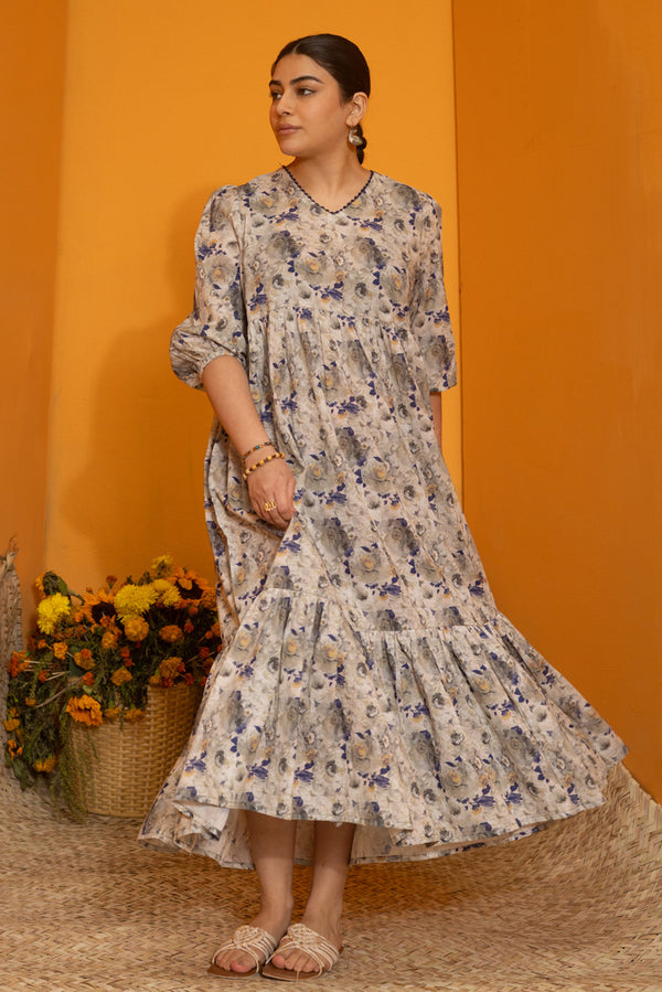 Soft Floralcore Tiered Dress