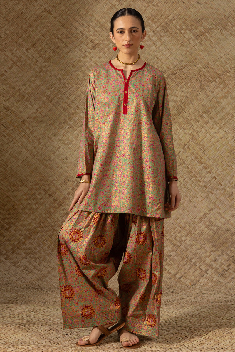 Polki Farshi Set