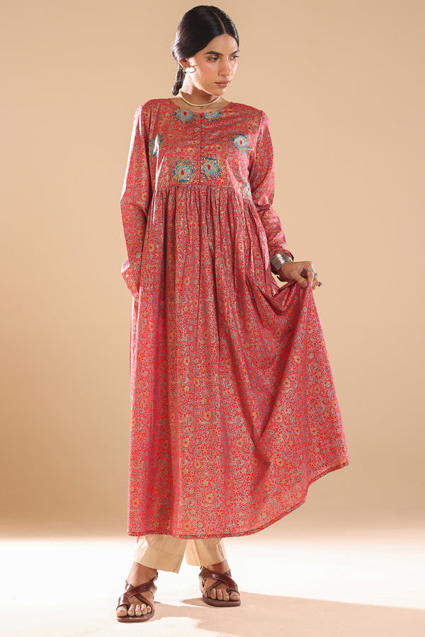 Gilded Polki Flared Dress